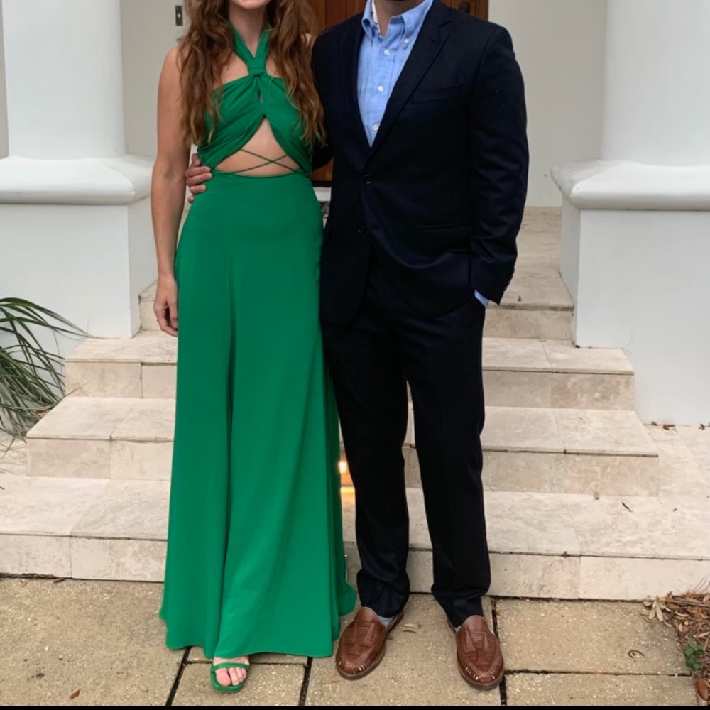 Ronny kobo Mona green dress (small)